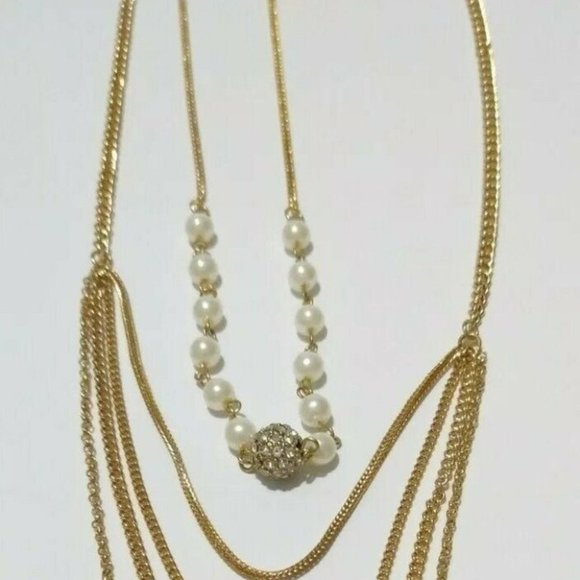 3/$10   Stud Earrings & Layered Gold-Tone Necklace - Picture 5 of 7